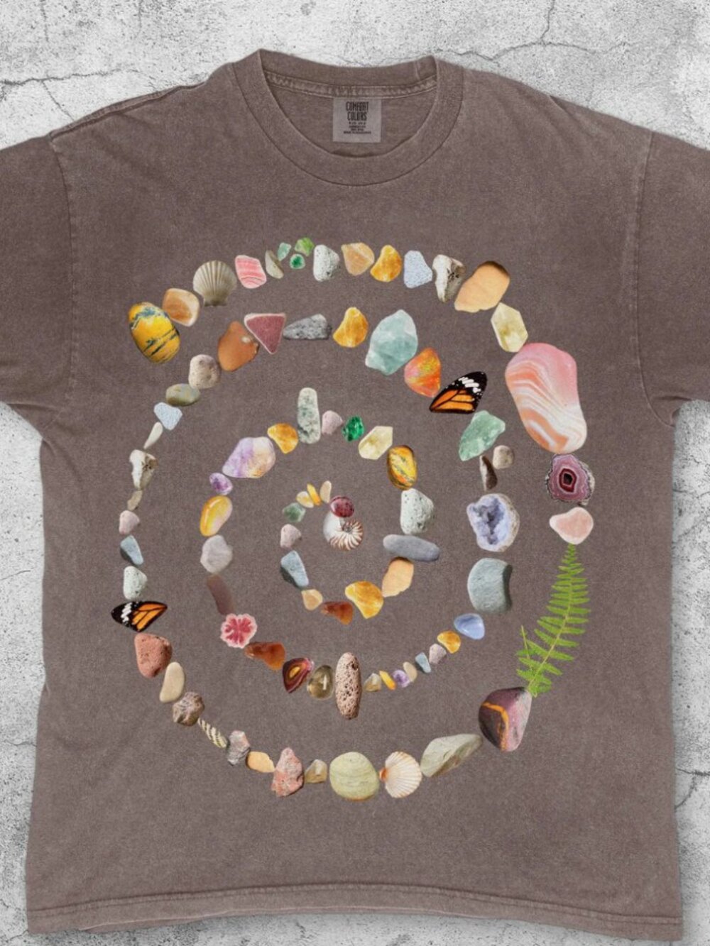 American Vintage Women's Grey and Brown T-shirt